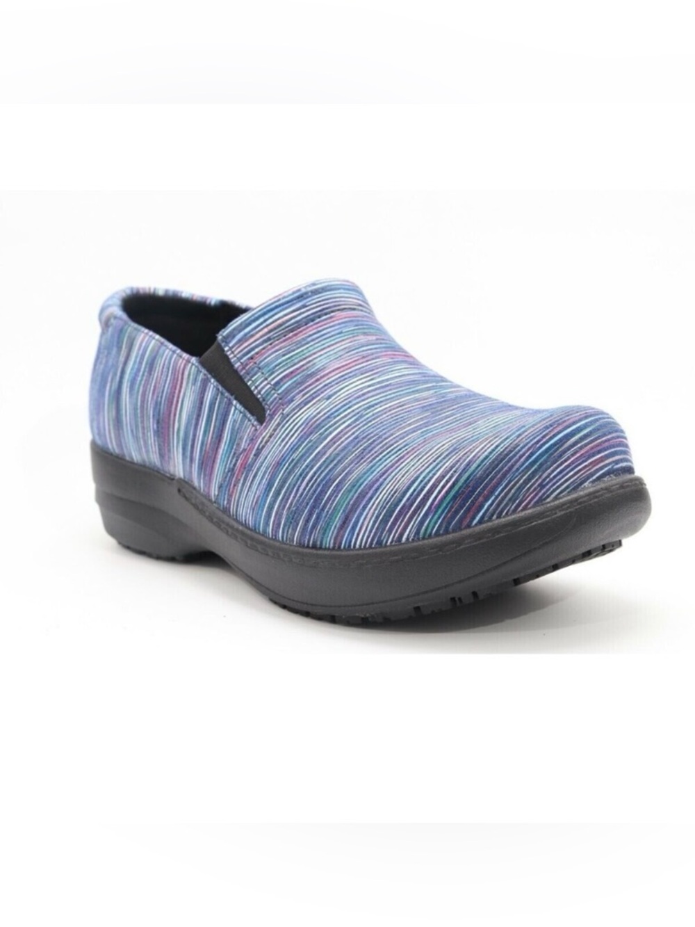 Abeo Womens Size 7.5 Bessie Blue Multi Leather Orthotic Friendly Comfort Clog